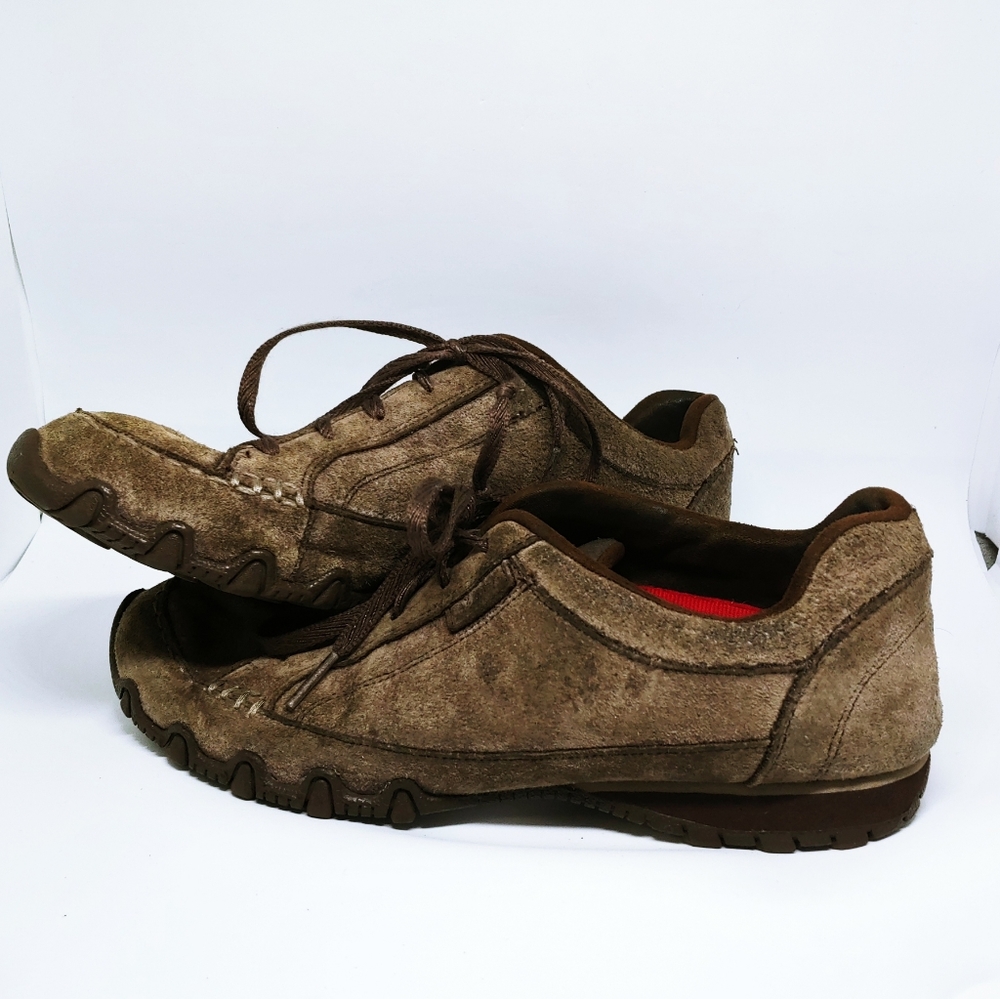 Skechers Upper Leather Relaxed Fit Biker size 7